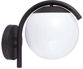 Lampa perete cu soclu e27 ip44 - negru mat 