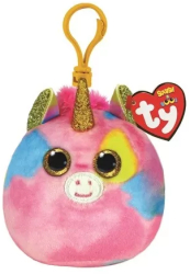 Plus Breloc Ty 8.5cm Squishy Beanies Fantasia Unicorn Multicolor 