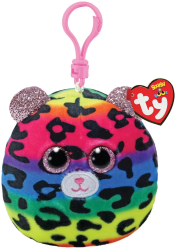 Plus Breloc Ty 8.5cm Squishy Beanies Leopard Dotty 