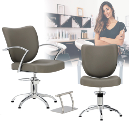 Scaun de coafat Elis hidraulic rotativ pentru salonul de coafura Suport cromat scaun de coafor 