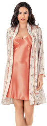 Set halat cu furou 1962 satin somon Loriva-L INTL 