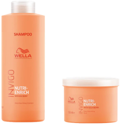 Set Wella Invigo Nutri Enrich Sampon 1000 ml + Masca de par 500 ml 