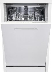 Masina de spalat vase incorporabila Heinner HDW-BI4506IE++ 10 seturi 6 programe Clasa E Display LED Aquastop 45 cm Argintiu