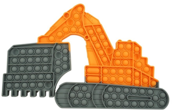 Jucarie antistres din silicon Pop it Now and Flip It Excavator Multicolor Model 2 
