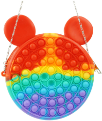 Jucarie antistres din silicon Pop it Now and Flip It Geanta Model 1 Multicolor 