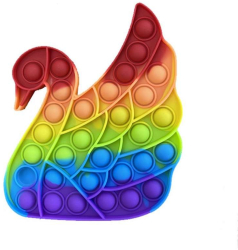 Jucarie antistres din silicon Pop it Now and Flip It Lebada Multicolor 