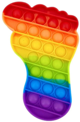 Jucarie antistres din silicon Pop it Now and Flip It Picior Multicolor 