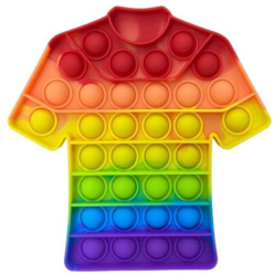Jucarie antistres din silicon Pop it Now and Flip It Tricou Multicolor