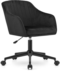 Scaun Birou Catifea Stockholm Negru 