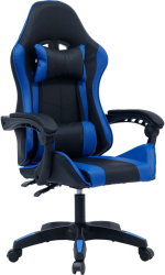 Scaun Gaming Piele Ecologica Waller Negru-Albastru