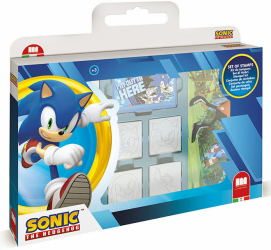 SET CREATIE 7 STAMPILE CU PERSONAJUL SONIC - 12 PCS - 7122 
