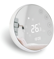 Termostat cu fir Smart ThermoMaster VICHEMA Control Voce si Wifi Ajustare Automata Temperatura ABS Alb 