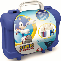 TRAVEL - SET CREATIE 5 STAMPILE CU PERSONAJUL SONIC - 19 PCS - 42122 