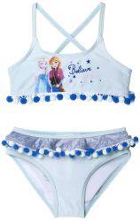 Costum baie 2 piese Frozen ciucurasi 4 ani 