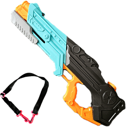 Pistol cu Apa pentru Copii Rezervor de 2000 ml Maner de transport pentru Piscina Plaja Negru/Albastru Marin 65 cm SprintMag® 