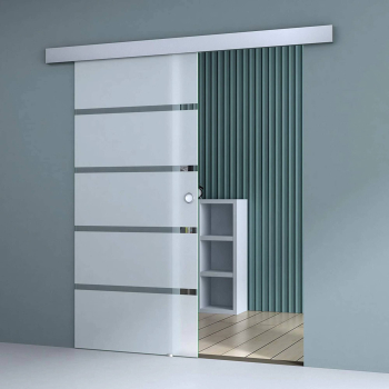 Set usa glisanta sticla design RS120 sablat cu design 85x205x0.8 cm 