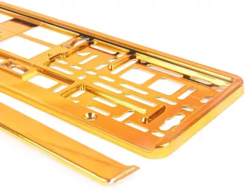 Suport numar inmatriculare din plastic calitate Premium culoare ORANGE 