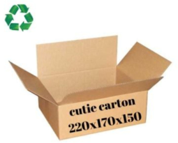 Set 10 cutii din carton 220x175x150 mm natur 