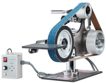 Slefuitor profesional de banc cu banda 550 W 5500 rpm Control viteza variabila Otel Banda 762 x 25.4 mm 