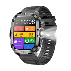 Smartwatch COOSTAR® Ceas Inteligent Barbatesc CR032 Aplicatie GloryFit Apeluri Bluetooth 5.3 Lanterna LED Multiple monitorizari sa 