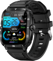 Smartwatch COOSTAR® Ceas Inteligent Barbatesc KT71 Aplicatie DaFit Apeluri Bluetooth 5.2 Multiple monitorizari sanatate si moduri s 