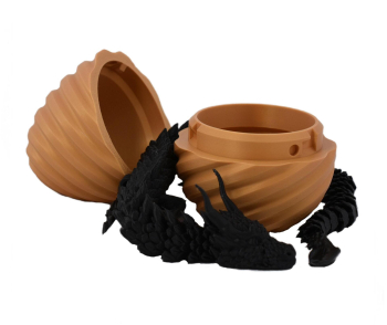 Figurina Sani Dragon in Ou Spirala 90 x 120 mm Aur Negru 