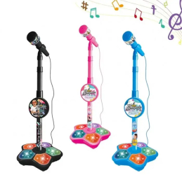 Microfon Pentru Karaoke cu Sunete si 5 Lumini mai Multe Culori 100 x 21 cm 