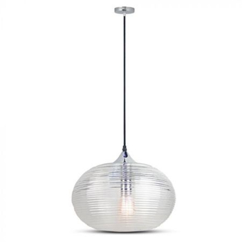 Pendul tavan 35cm sticla trasnparenta - diamond 