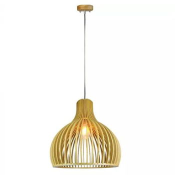 Pendul tavan din lemn e27 max 60w d35 x 45cm 