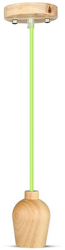 Pendul tavan soclu e27 lemn - verde 