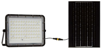Reflector cu incarcare solara 15w 1200lm 4000k - negru 