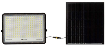 Reflector cu incarcare solara 30w 2300lm 6400k - negru 