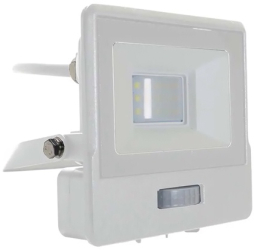 Reflector led smd 10w 6400k ip65 cu senzor miscare - alb 