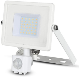Reflector led smd 30w 4000k ip44 cu senzor miscare - alb 