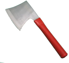 Satar Topor Macelarie Pentru Spart Oase Maner Cauciucat 37 cm Rosu 