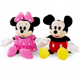 Set Jucarii din Plus Mickey si Minnie Mouse Muzica 28 cm 