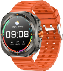 Ceas Smartwatch Z7 Ultra Fitness Compatibil cu IOS si Android Rezistent la Apa IP68 Numarare pasi calorii afisare notificari.Orange 