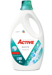 Detergent lichid pentru rufe albe Active 6 litri 120 spalari 