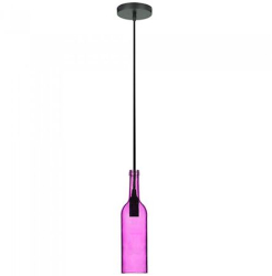 Pendul tavan model sticla vin culoare roz 