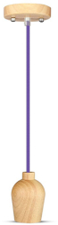 Pendul tavan soclu e27 lemn - violet 