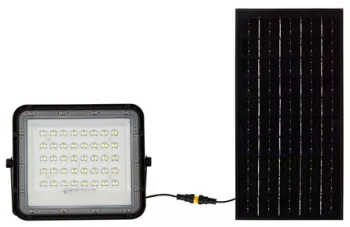 Reflector cu incarcare solara 10w 800lm 6400k - negru 