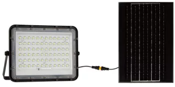 Reflector cu incarcare solara 15w 1200lm 6400k - negru 