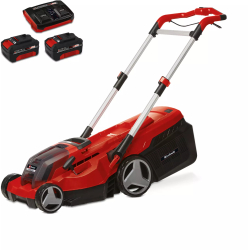 Masina electrica de tuns gazonul pe acumulator Einhell PXC RASARRO cu 2 acumulatori inclusi Li-Ion 18V 4 Ah incarcator rapid latime taiere 