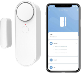 Senzor Inteligent Wireless Pentru Usa Fereastra Antifurt Compatibilitate Aplicatie Tuya si Smart Life Sistem de alarma VisionHub® pe 