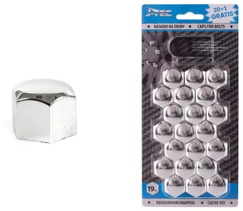 Set capace prezoane 19 mm culoare Crom 