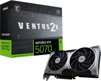 Placa video MSI VENTUS 2X OC NVIDIA GeForce RTX 5070 12GB GDDR7 192-bit DLSS 4 