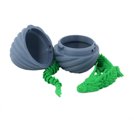 Figurina Sani Dragon in Ou Spirala 90 x 120 mm Gri Verde 