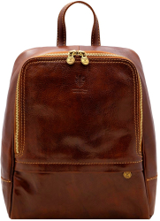 Rucsac barbati din piele naturala vachetta coniac R135A 