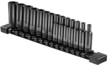 Set 14 chei tubulare adanci de impact Hexagonale prindere 1/4 inch Cr-Mo 4-15 mm 