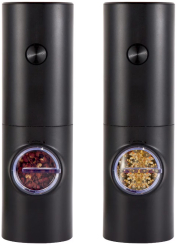 Set 2 rasnite electrice pentru sare si piper cu nivel rasnire ajustabil 